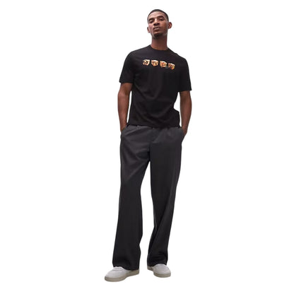 Black - Pack Shot - Paul Smith Mens Cube(s) Crew Neck T-Shirt