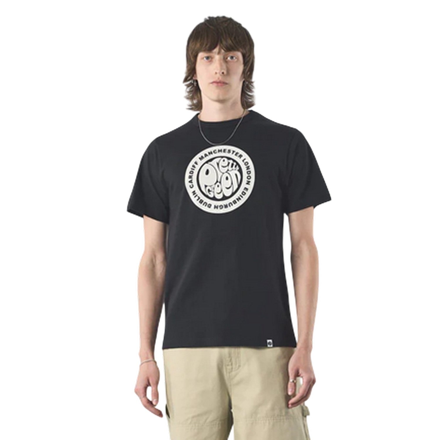 Black - Lifestyle - Pretty Green Mens Tour Logo T-Shirt