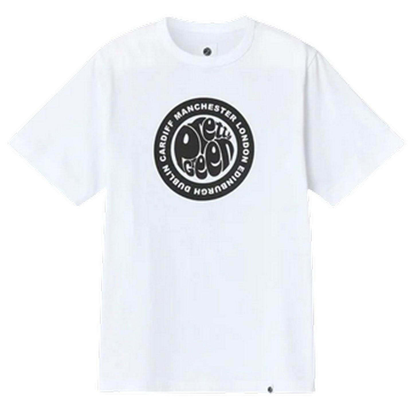 White - Front - Pretty Green Mens Tour Logo T-Shirt