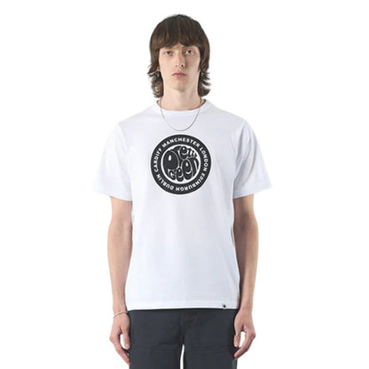 White - Lifestyle - Pretty Green Mens Tour Logo T-Shirt