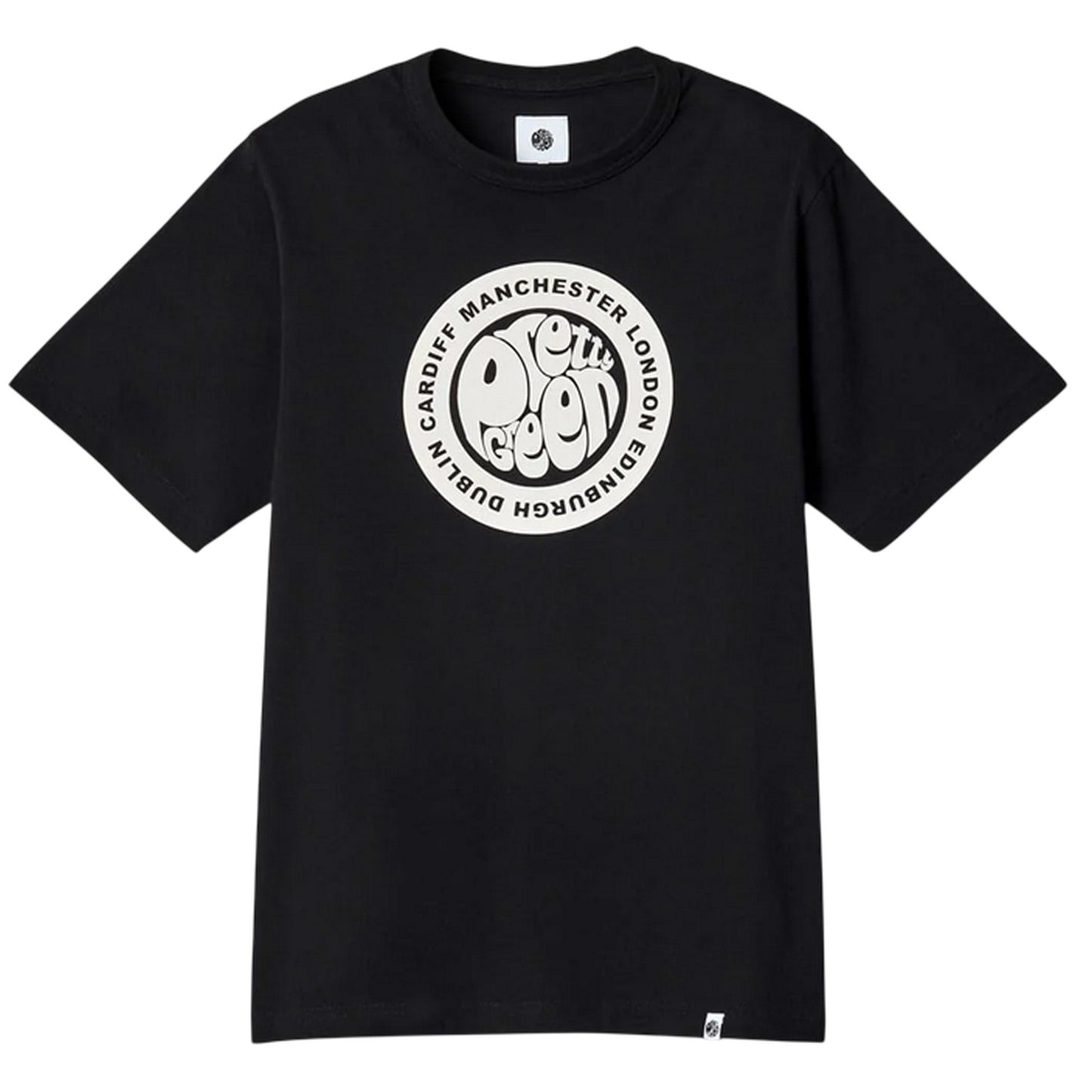 Black - Front - Pretty Green Mens Tour Logo T-Shirt