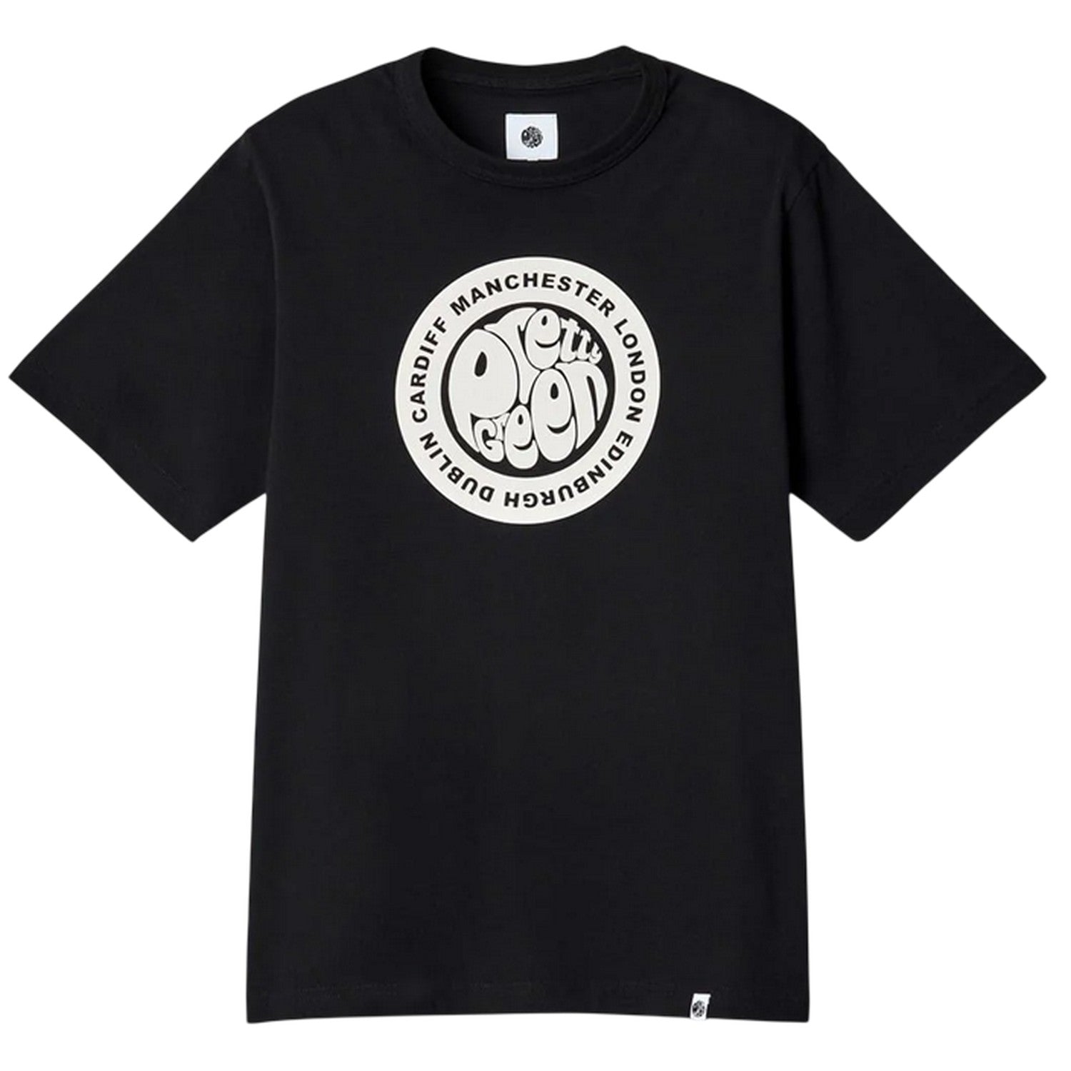 Black - Front - Pretty Green Mens Tour Logo T-Shirt