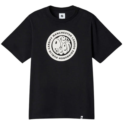 Black - Front - Pretty Green Mens Tour Logo T-Shirt
