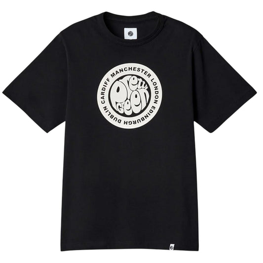 Black - Front - Pretty Green Mens Tour Logo T-Shirt