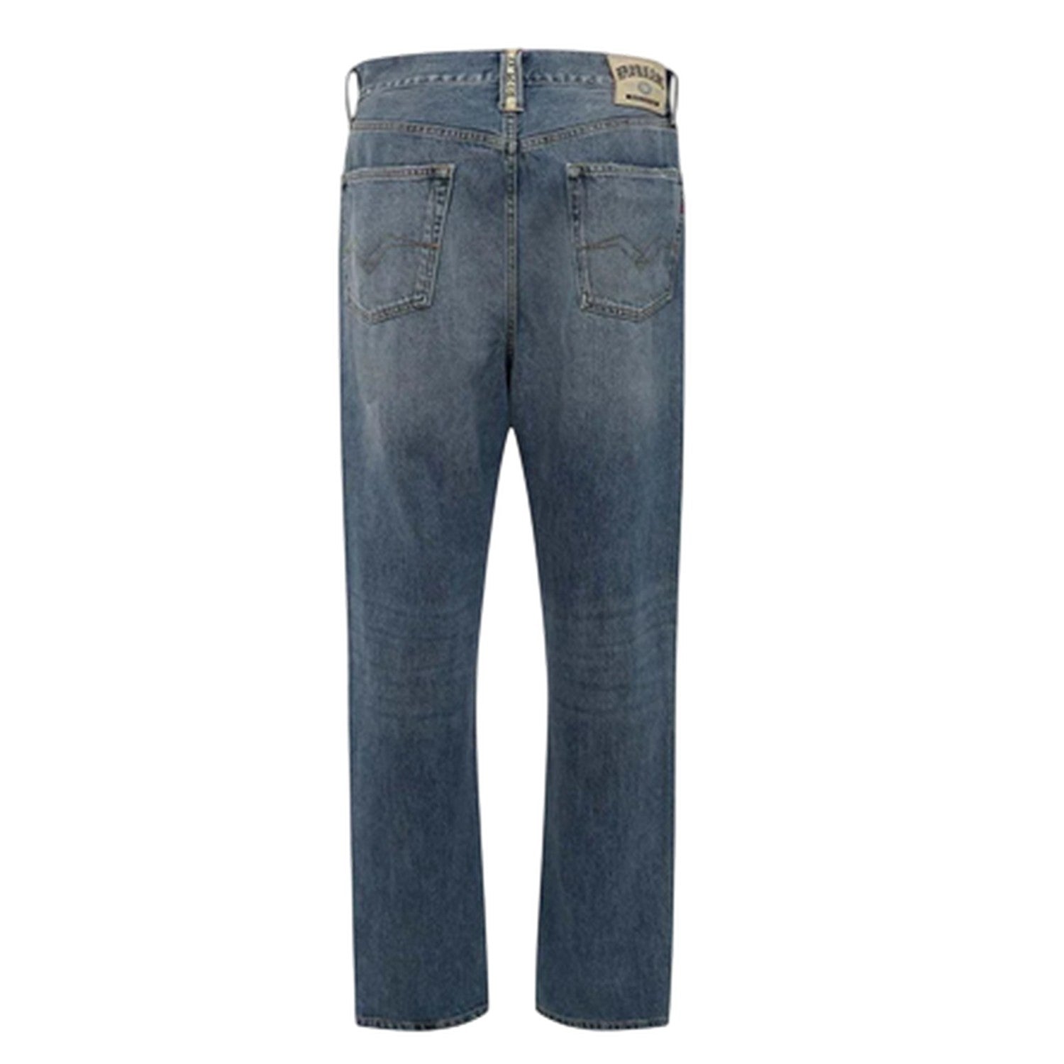 Blue - Front - Replay Mens Cotton Straight Jeans