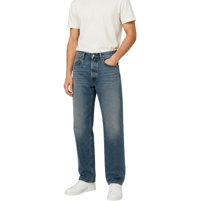 Blue - Back - Replay Mens Cotton Straight Jeans