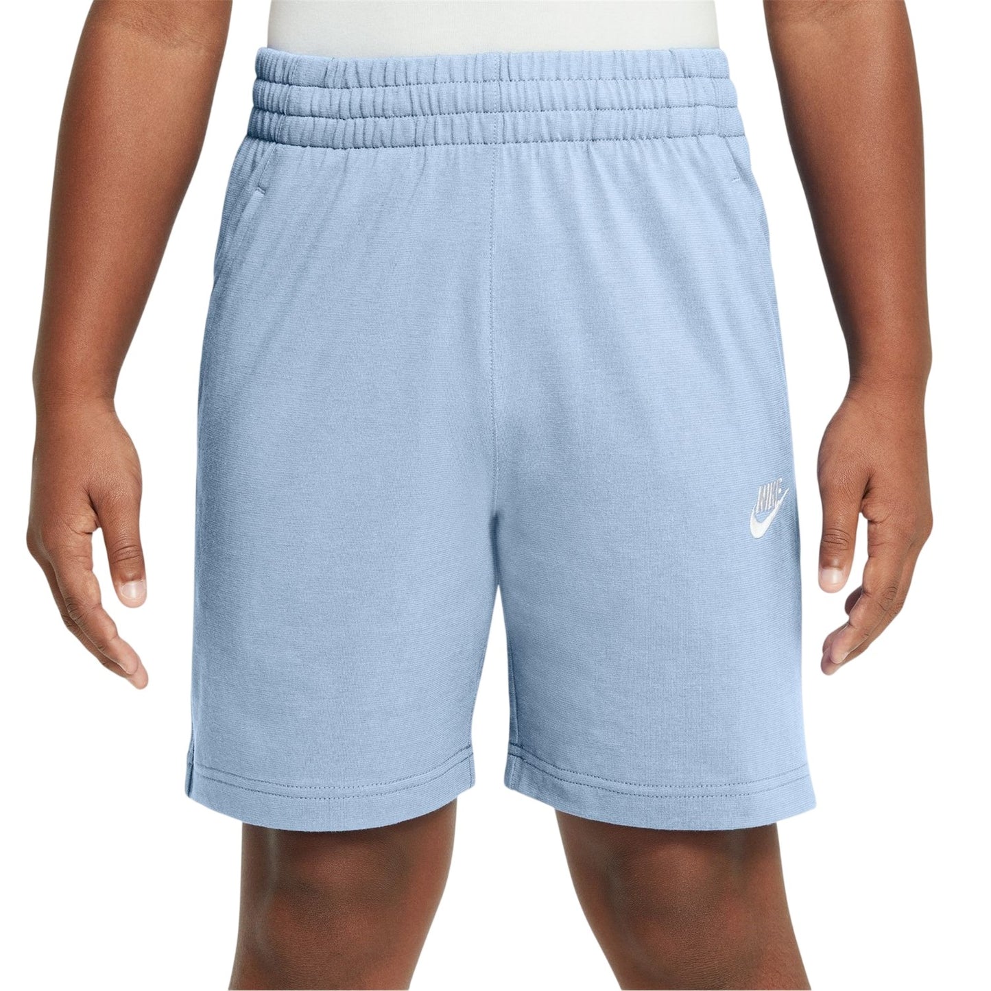 Hydro Blue - Front - Nike Boys Logo Jersey Shorts