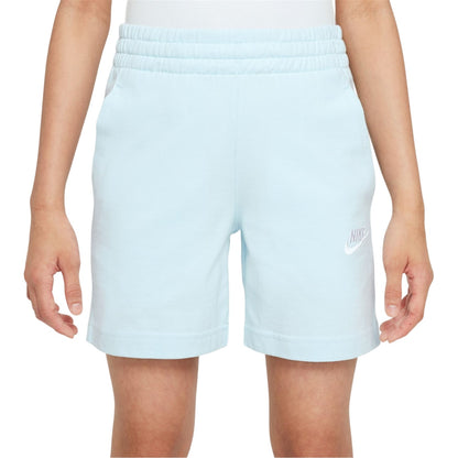 Glacier Blue - Front - Nike Boys Logo Jersey Shorts