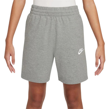 Grey-Black - Front - Nike Boys Logo Jersey Shorts