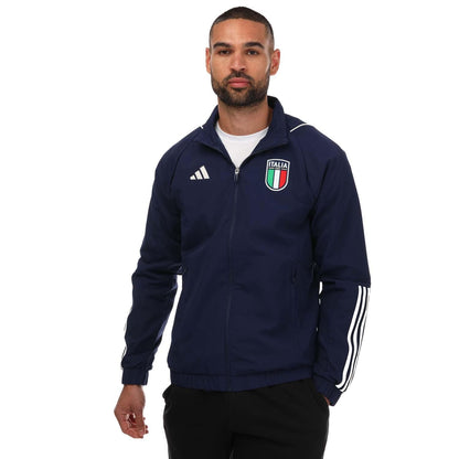 Blue - Front - Adidas Mens Tiro 23 Italy Presentation Track Top