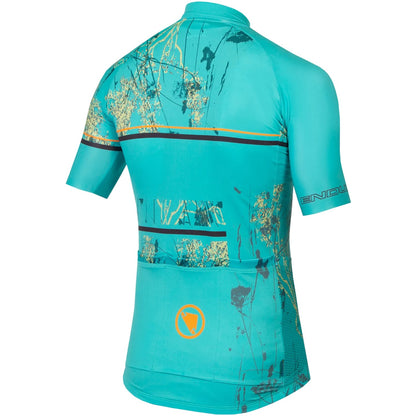 Blue - Back - Endura Mens Endura FS260 Abstract Cycling Jersey