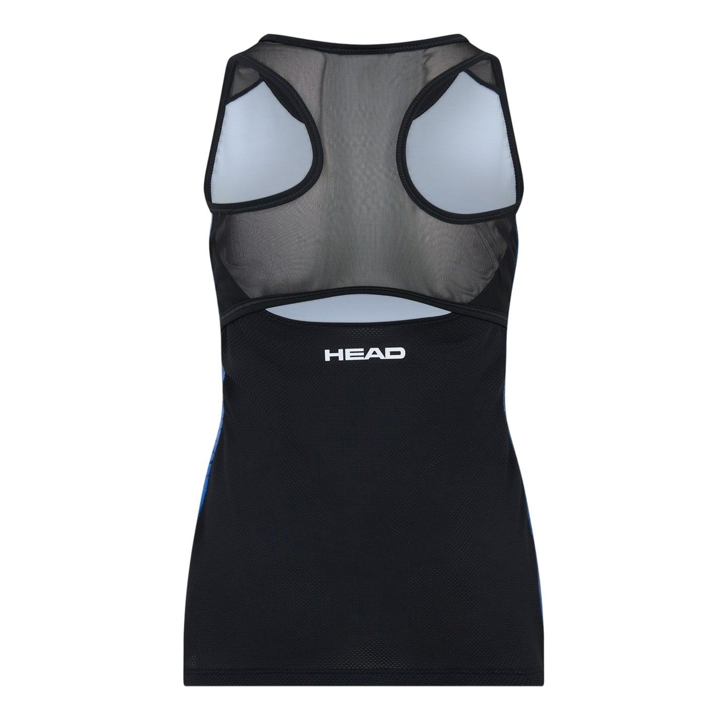 Blue - Back - Head Womens-Ladies Scoop Neck Slim Tank Top