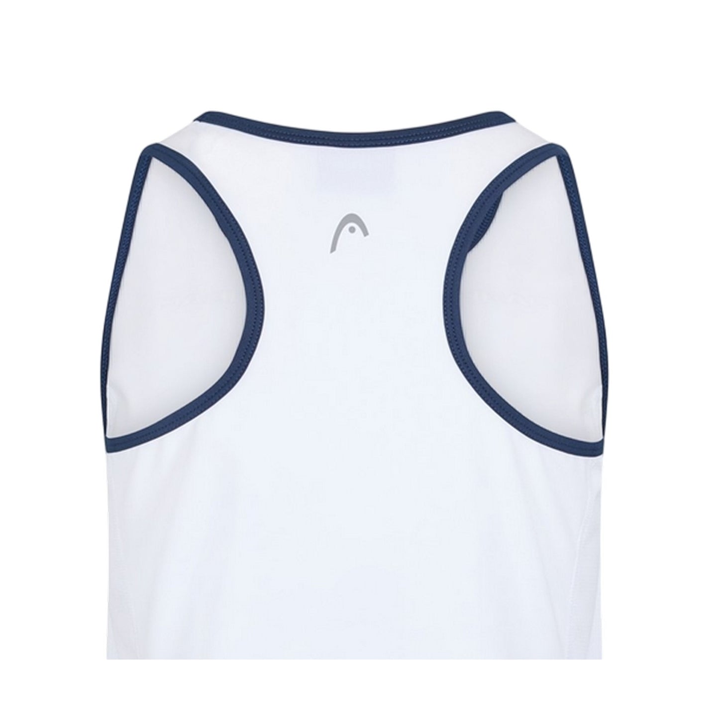 White-Blue - Side - Head Womens-Ladies Scoop Neck Slim Tank Top