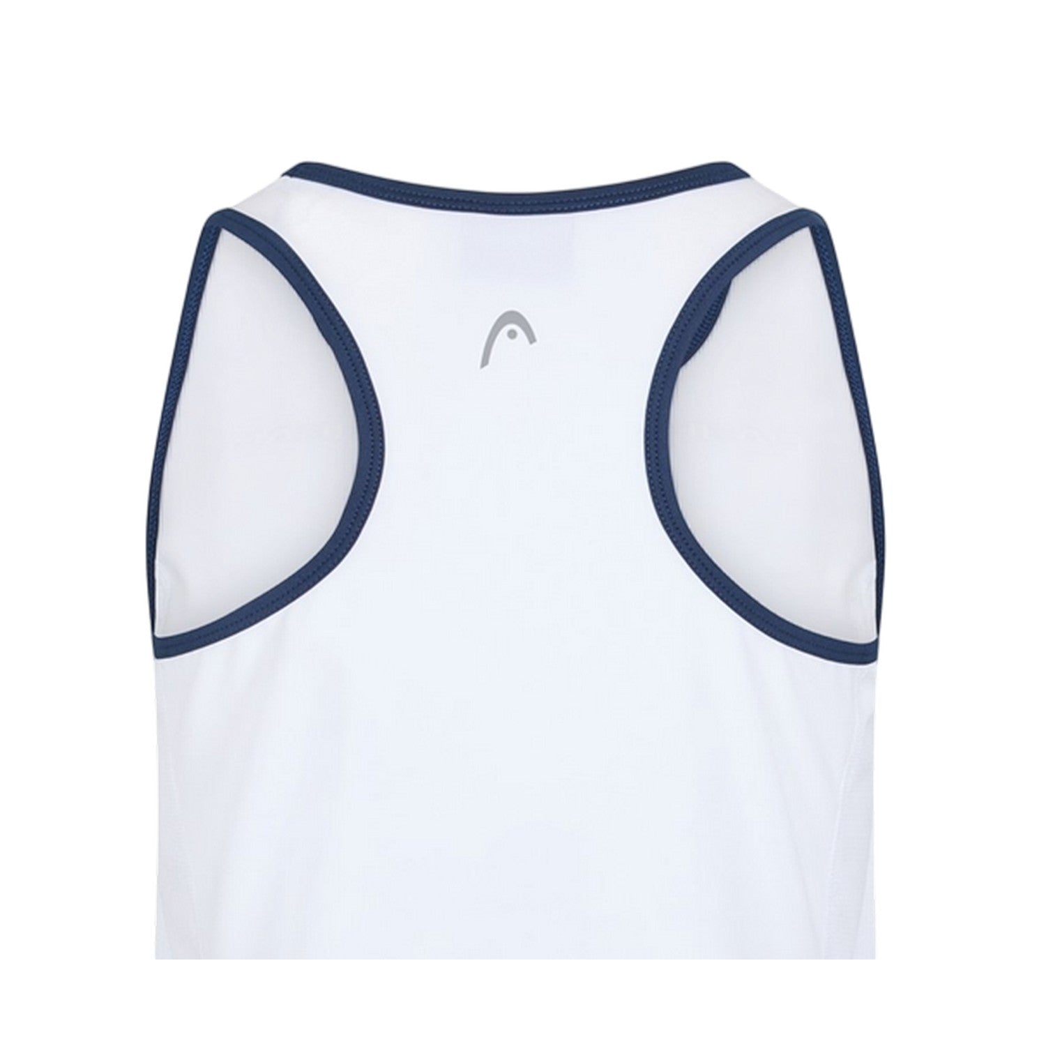 White-Blue - Side - Head Womens-Ladies Scoop Neck Slim Tank Top