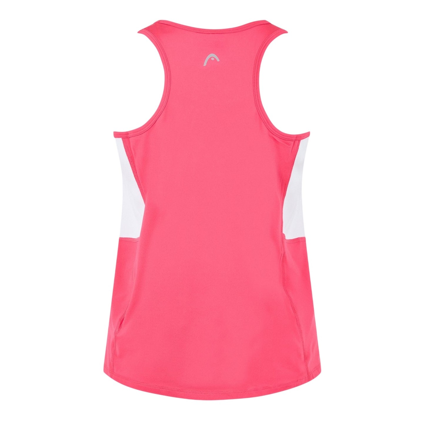 Pink - Back - Head Womens-Ladies Scoop Neck Slim Tank Top
