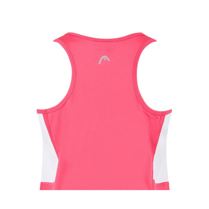 Pink - Side - Head Womens-Ladies Scoop Neck Slim Tank Top