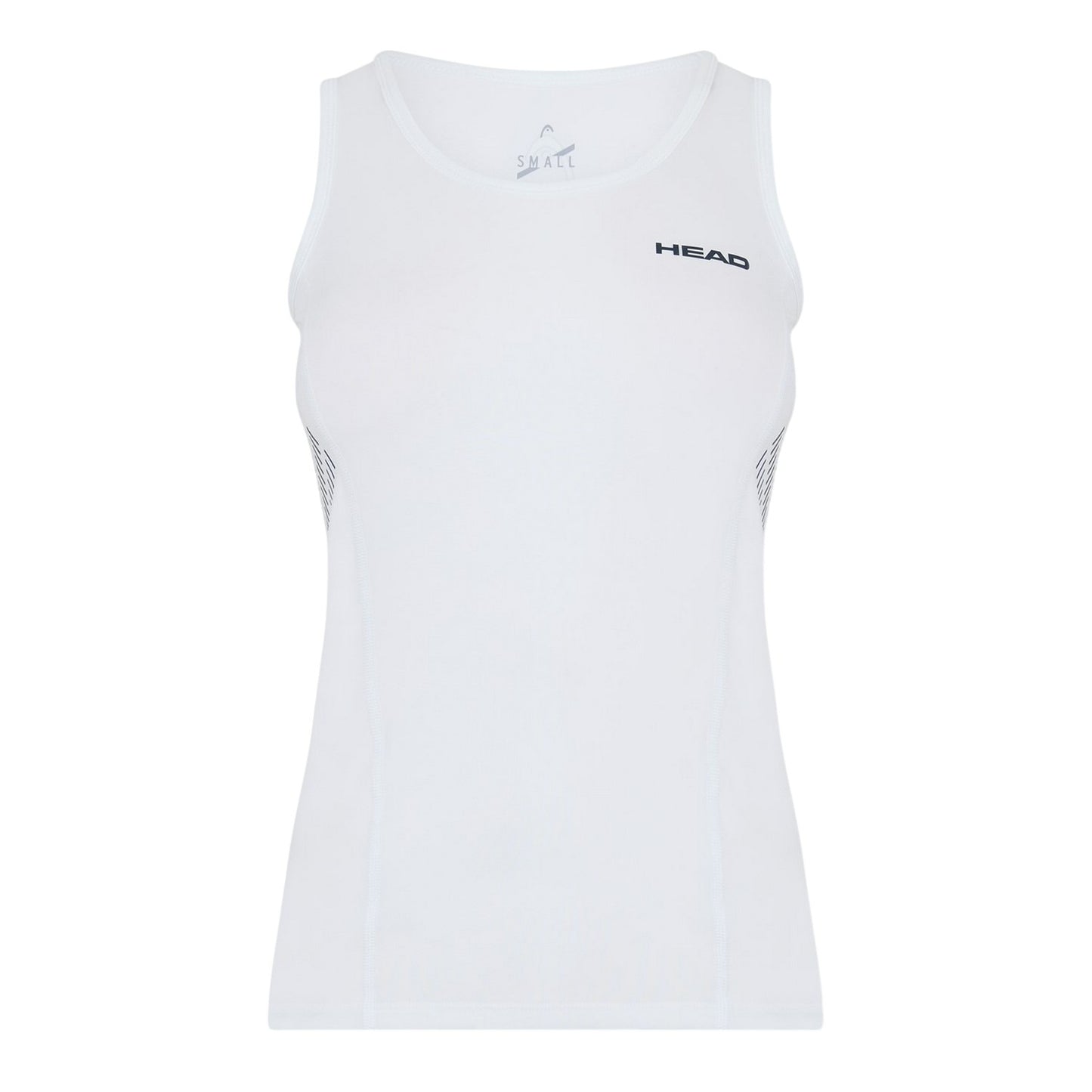 White - Front - Head Womens-Ladies Scoop Neck Slim Tank Top