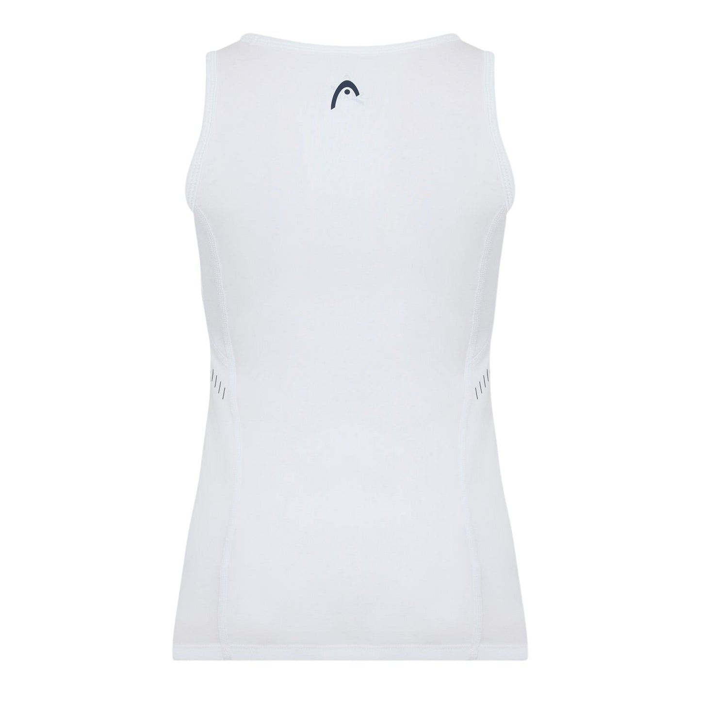 White - Back - Head Womens-Ladies Scoop Neck Slim Tank Top