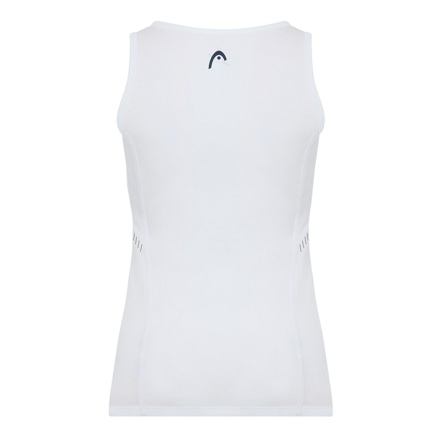 White - Back - Head Womens-Ladies Scoop Neck Slim Tank Top