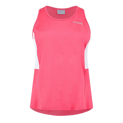 Pink - Front - Head Womens-Ladies Scoop Neck Slim Tank Top