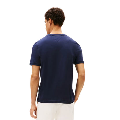 Desert Sky - Back - Tommy Hilfiger Mens Flag Embroidered T-Shirt