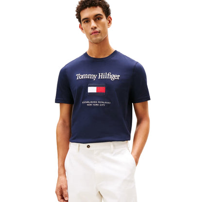 Desert Sky - Lifestyle - Tommy Hilfiger Mens Flag Embroidered T-Shirt