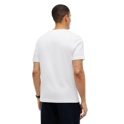 White - Back - Tommy Hilfiger Mens Flag Embroidered T-Shirt