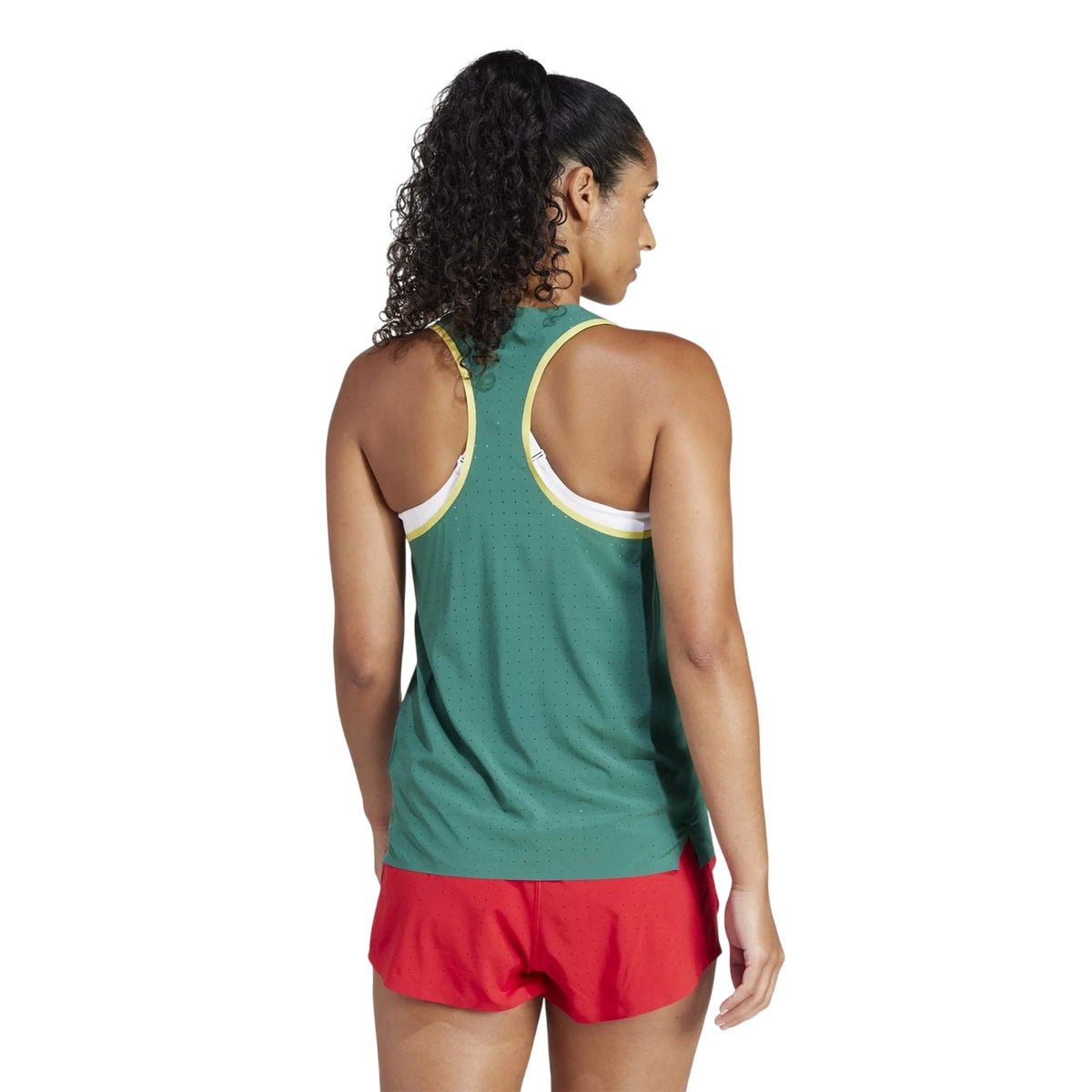 Green - Back - Adidas Womens-Ladies Ethiopia Running Tank Top