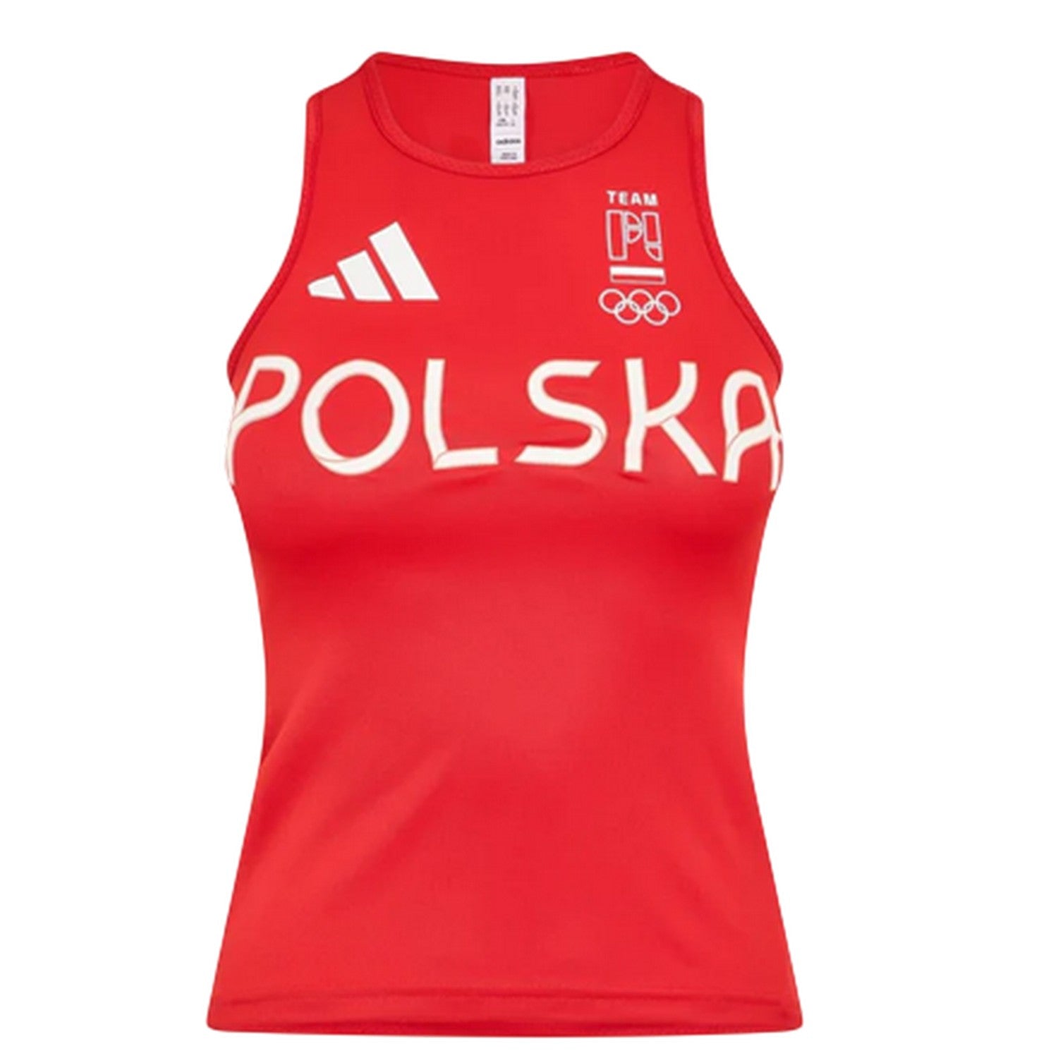 Better Scarlet - Front - Adidas Womens-Ladies Poland Olympic Team Slim Tank Top