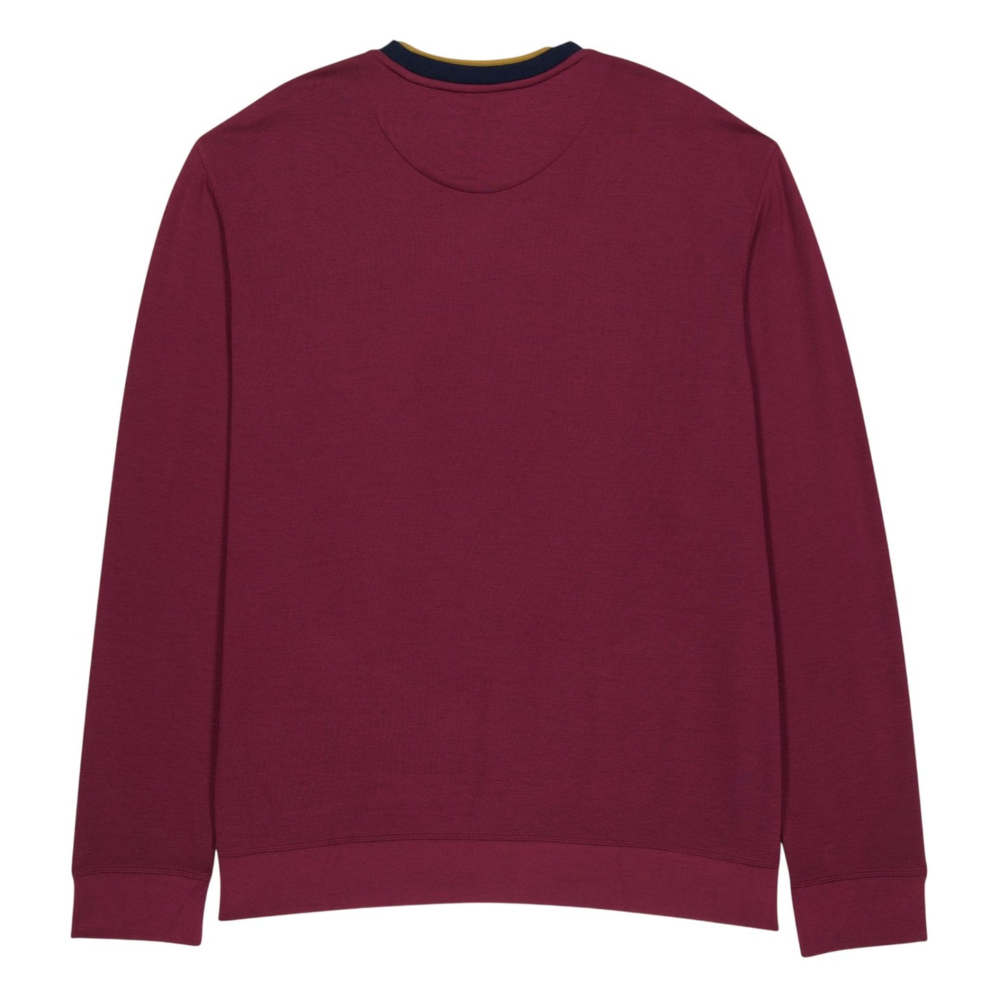 Red - Back - Ted Baker Mens Knitted Layered Regular Sweatshirt