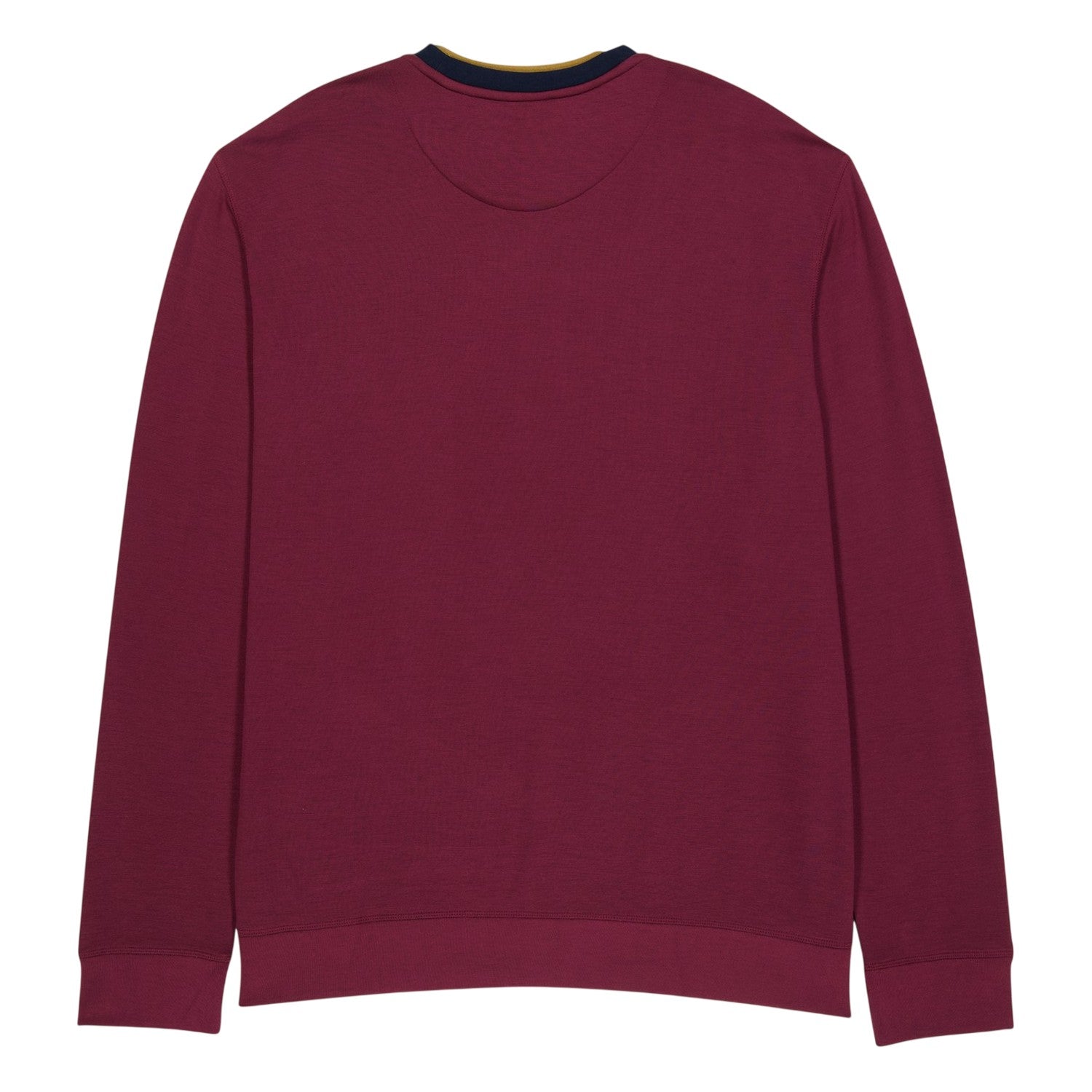 Red - Back - Ted Baker Mens Knitted Layered Regular Sweatshirt