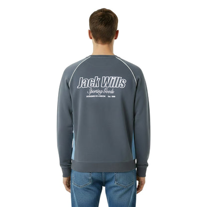 Night Sky - Lifestyle - Jack Wills Mens Stripe Detail Crew Neck Regular Jumper