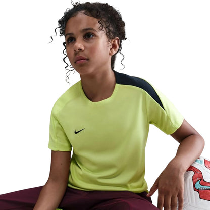 Limelight Yellow - Side - Nike Childrens-Kids Strike Dri-FIT Football T-Shirt