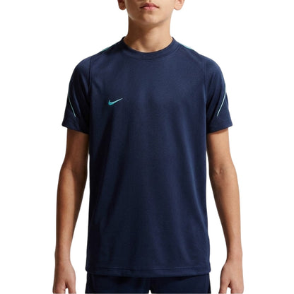 Midnight Navy - Front - Nike Childrens-Kids Strike Dri-FIT Football T-Shirt