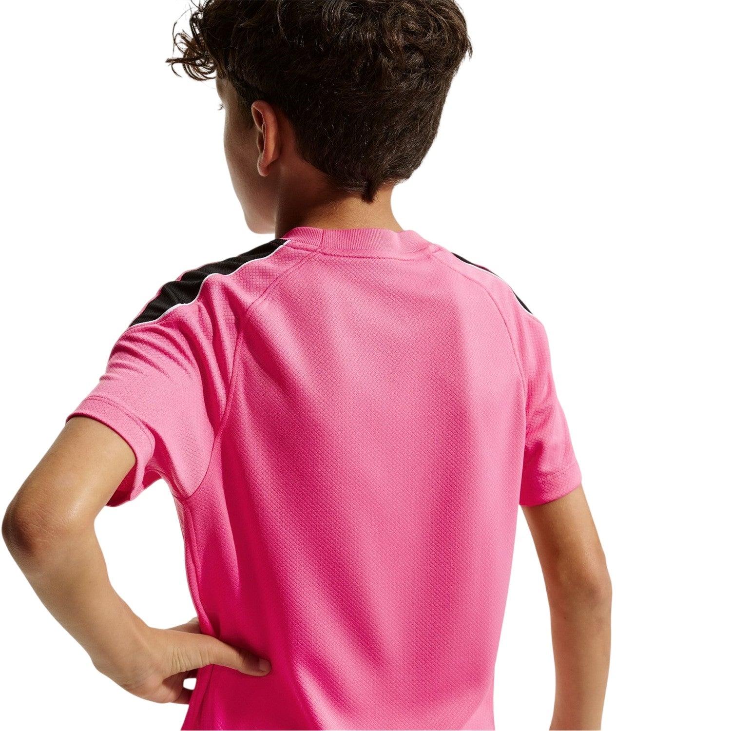 Pink-Black - Back - Nike Childrens-Kids Strike Dri-FIT Football T-Shirt