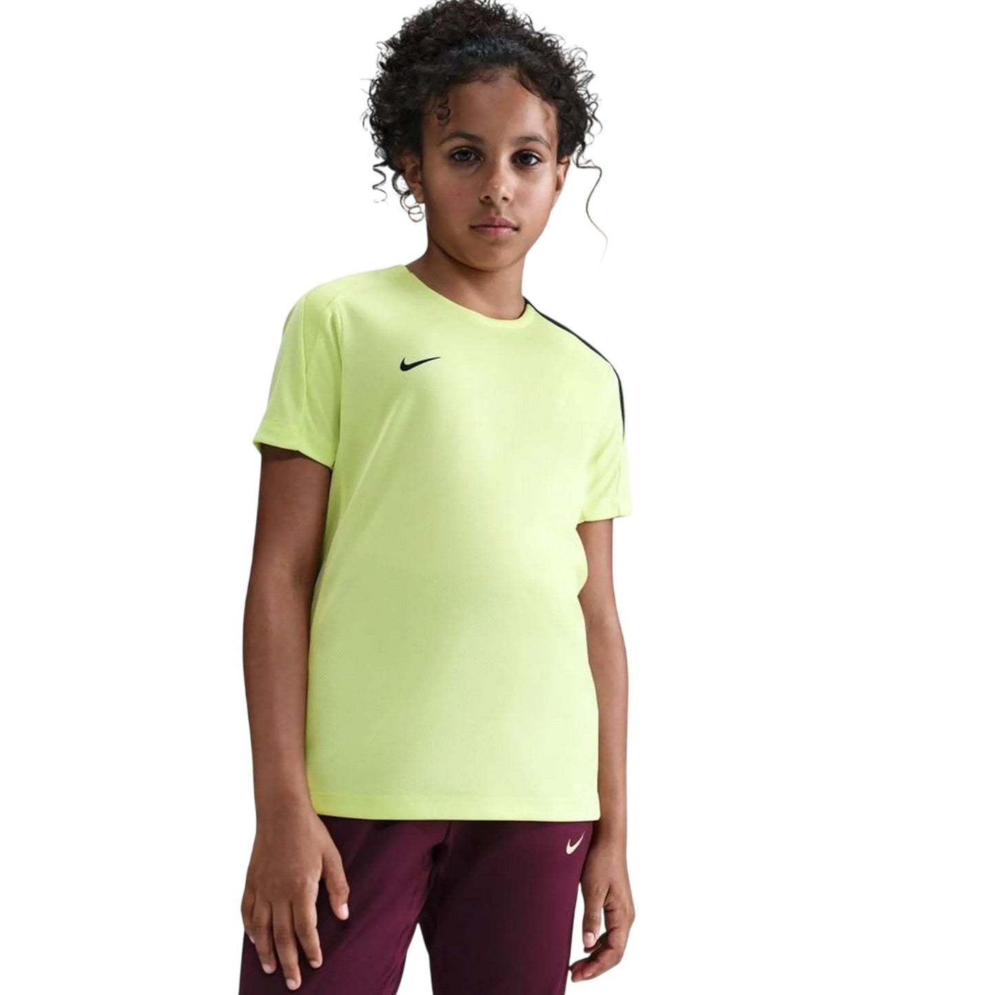 Limelight Yellow - Front - Nike Childrens-Kids Strike Dri-FIT Football T-Shirt
