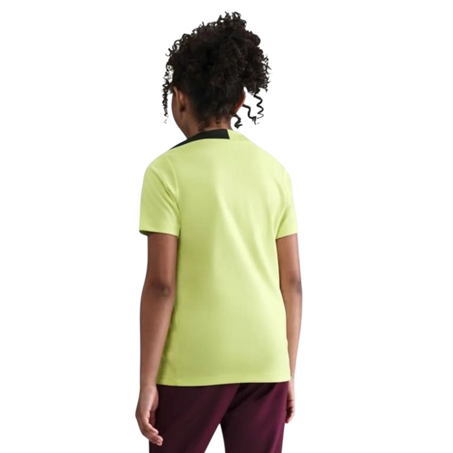 Limelight Yellow - Back - Nike Childrens-Kids Strike Dri-FIT Football T-Shirt