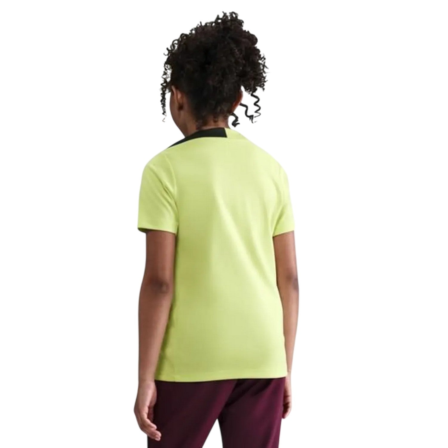 Limelight Yellow - Back - Nike Childrens-Kids Strike Dri-FIT Football T-Shirt