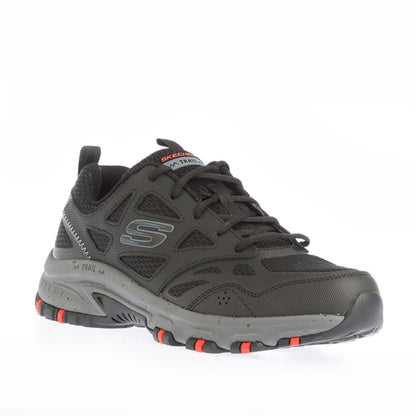 Black - Front - Skechers Mens Hillcrest - Vast Adventure Trail Leather Trainers