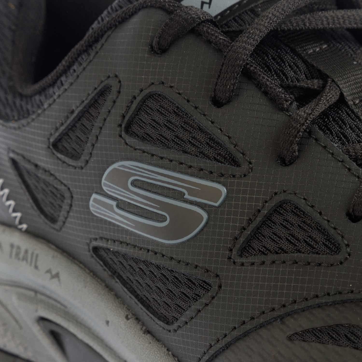 Black - Pack Shot - Skechers Mens Hillcrest - Vast Adventure Trail Leather Trainers