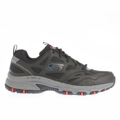 Black - Side - Skechers Mens Hillcrest - Vast Adventure Trail Leather Trainers