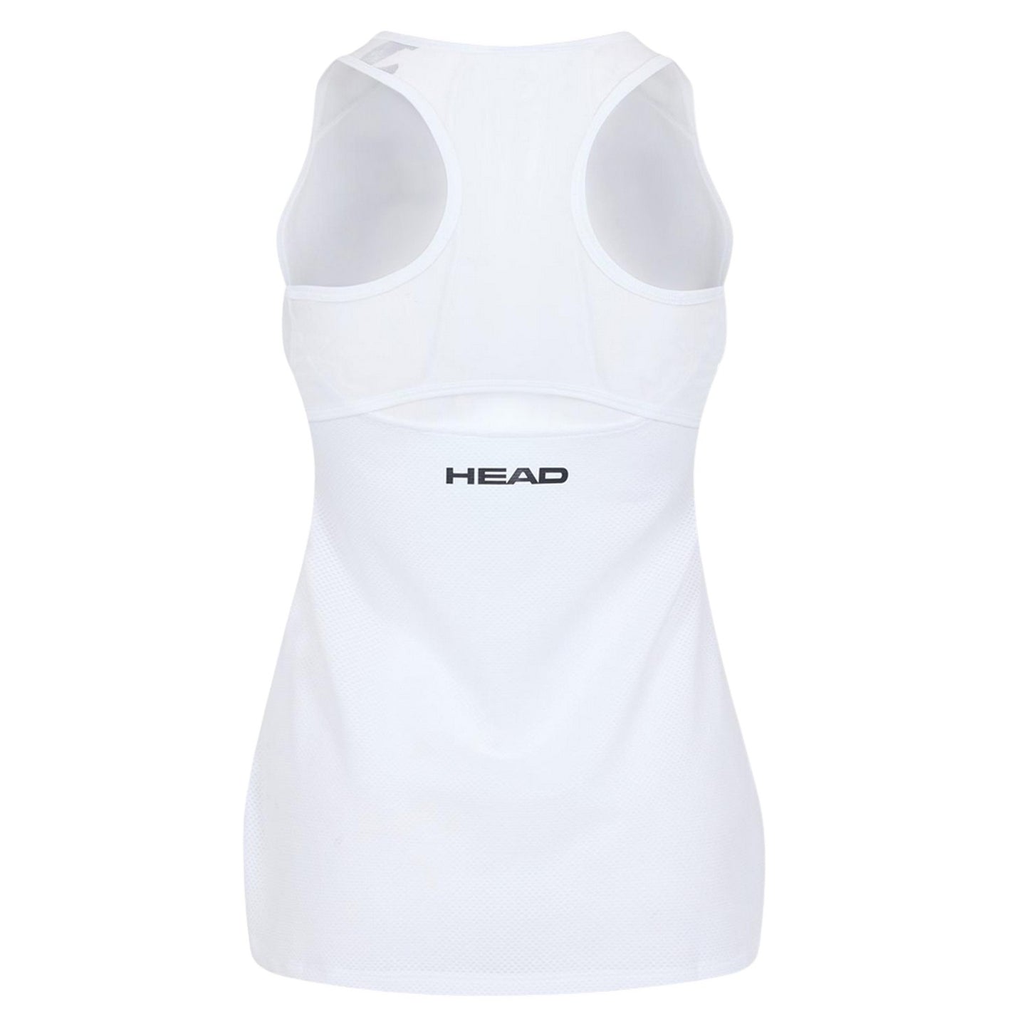 White - Back - Head Womens-Ladies Spirit Scoop Neck Tank Top
