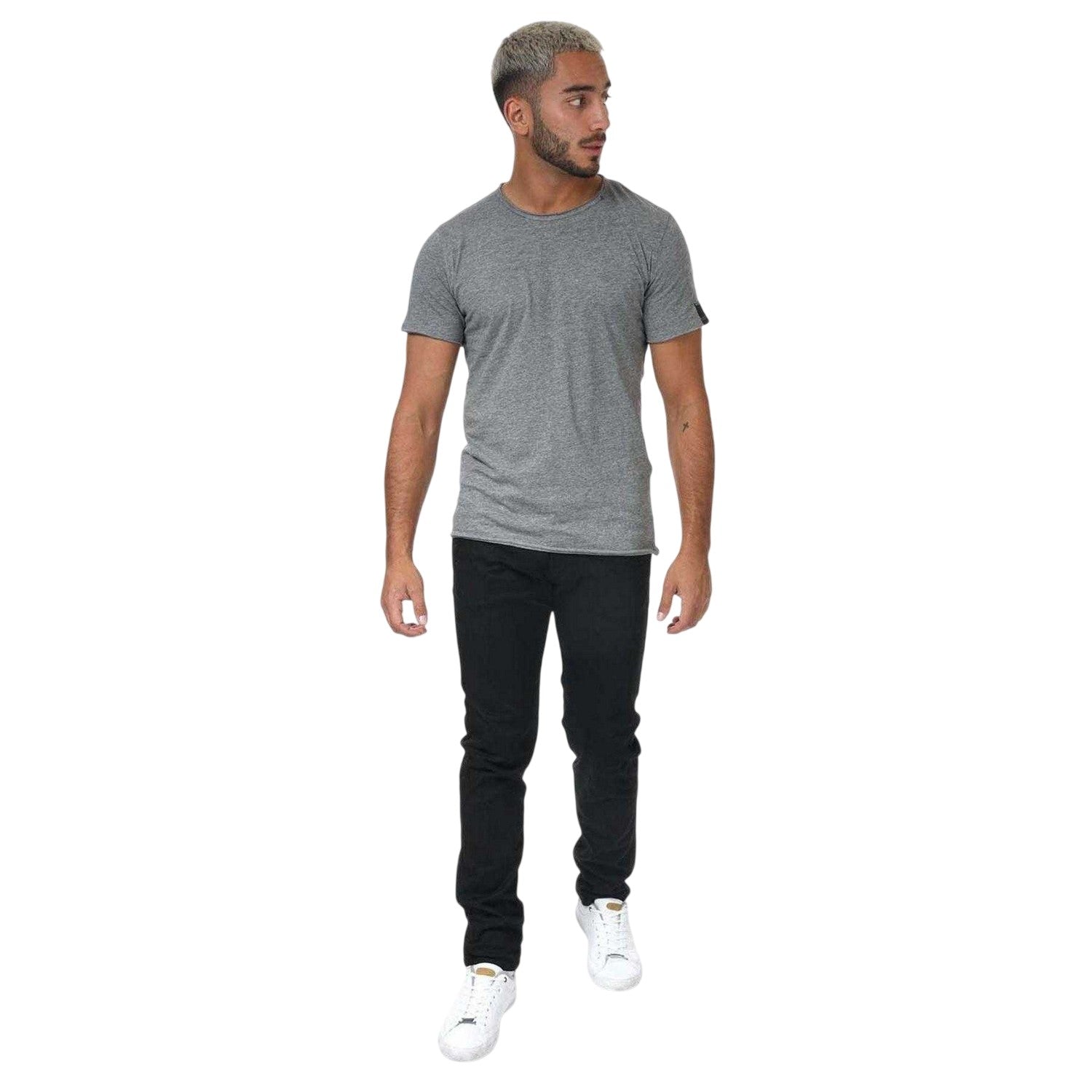 Black - Side - Replay Mens Anbass Slim Jeans