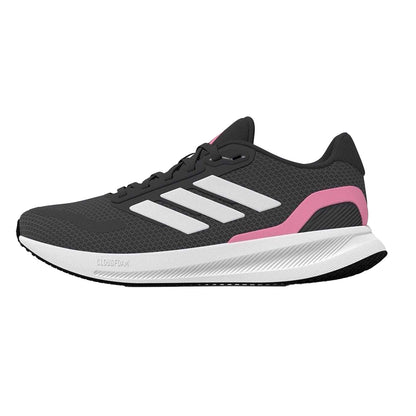 Dark Grey-Pink - Back - Adidas Womens-Ladies Runfalcon 5 Shoes