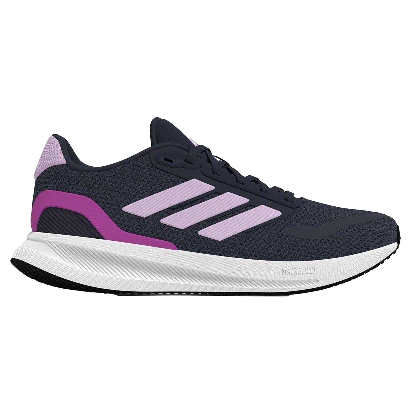 Navy-Pink-Gum - Front - Adidas Womens-Ladies Runfalcon 5 Shoes