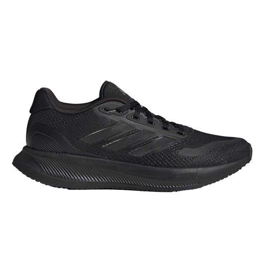 Triple Black - Front - Adidas Womens-Ladies Runfalcon 5 Shoes