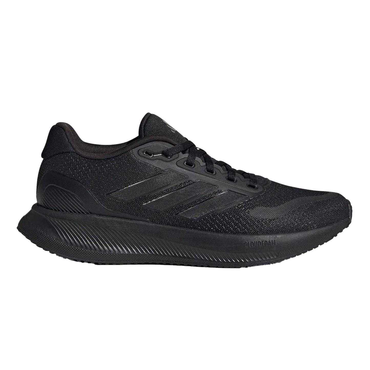 Triple Black - Front - Adidas Womens-Ladies Runfalcon 5 Shoes