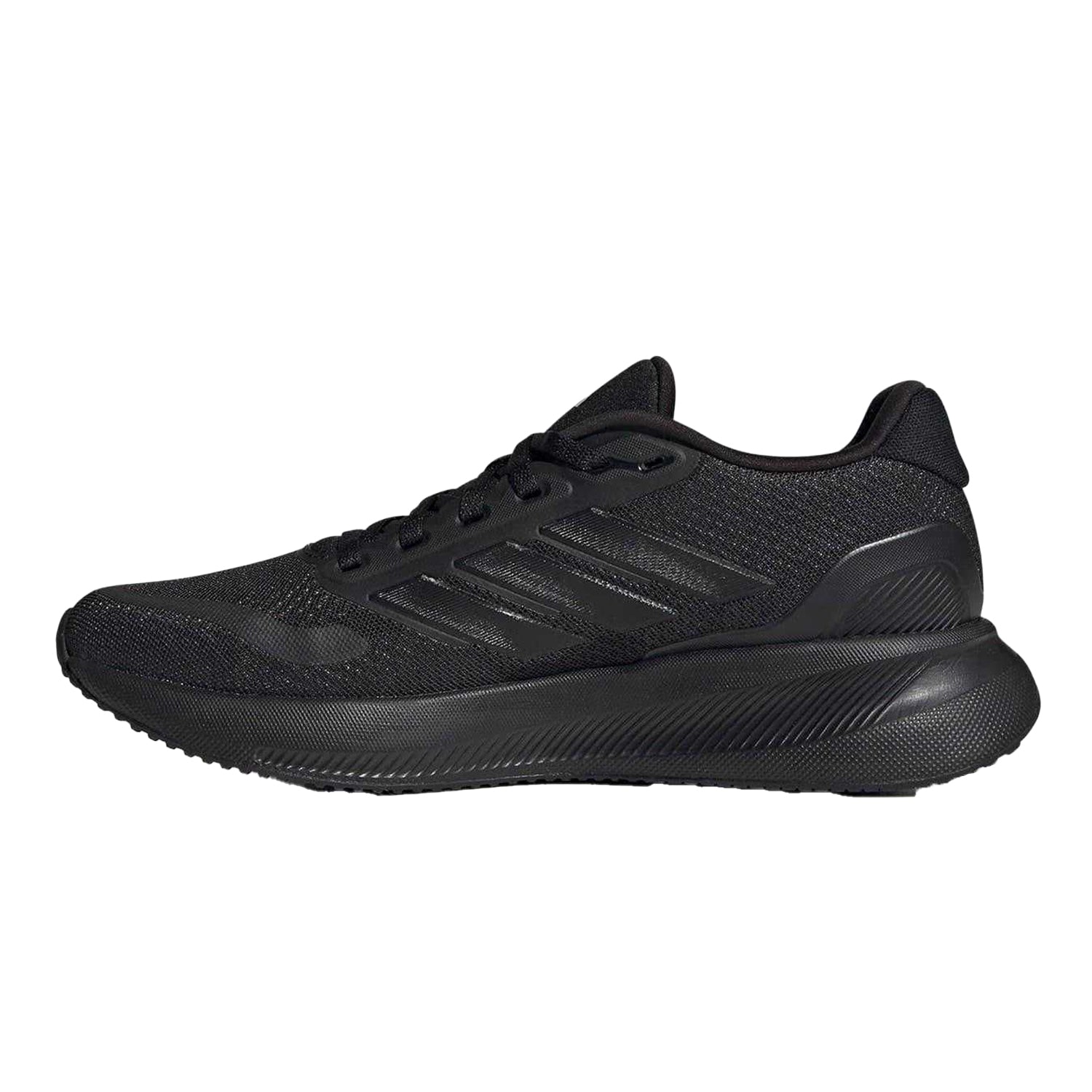 Triple Black - Side - Adidas Womens-Ladies Runfalcon 5 Shoes