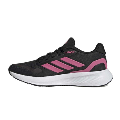 Black-Pink - Side - Adidas Womens-Ladies Runfalcon 5 Shoes