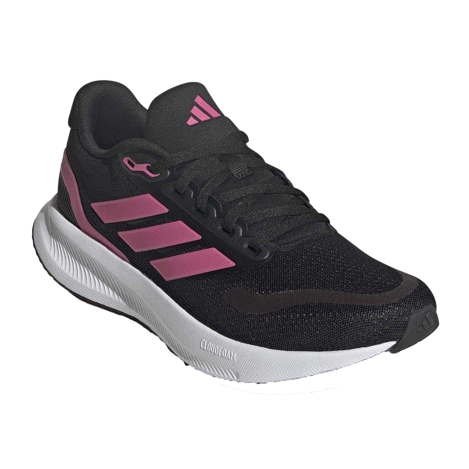 Black-Pink - Pack Shot - Adidas Womens-Ladies Runfalcon 5 Shoes
